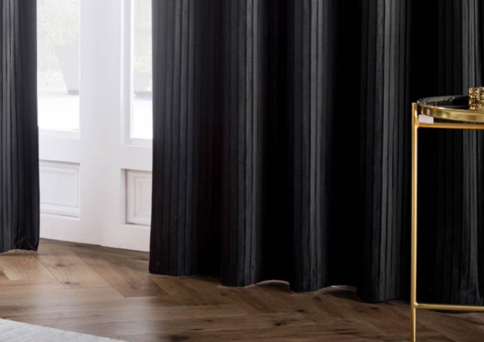 Corinthian Eyelet, Black - Ready Made Curtains - Image 6